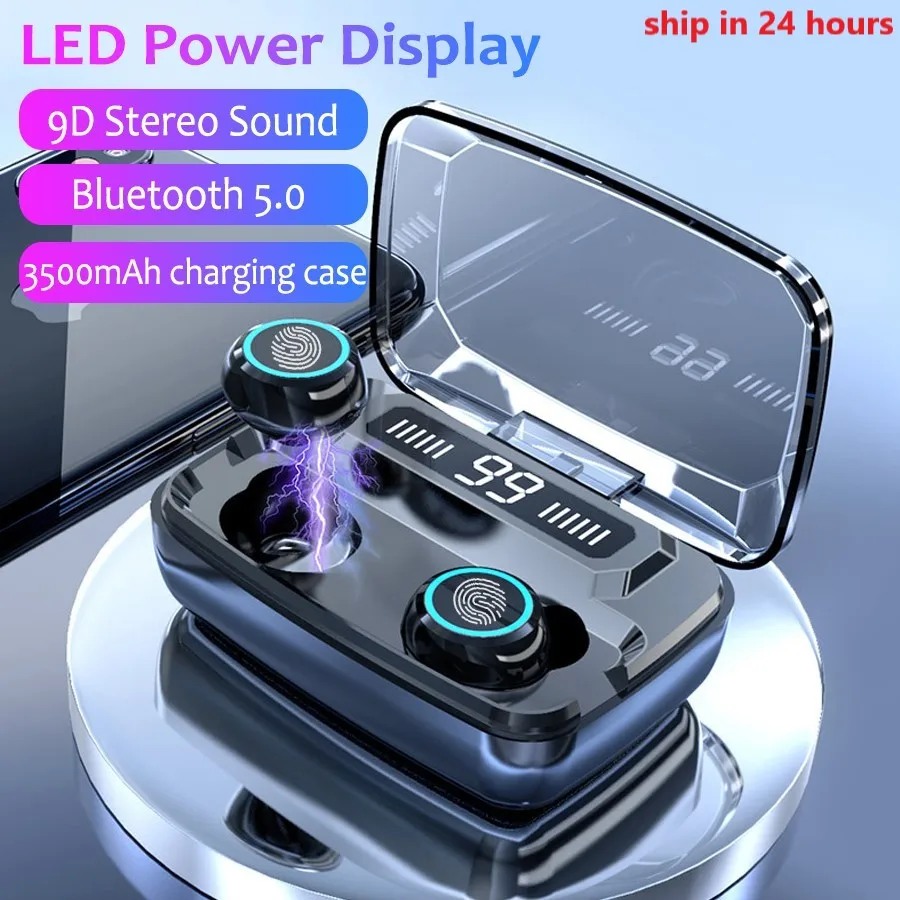 TWS Wireless Headphones Bluetooth 5 0 earphone Touch Control HiFi IPX7 Waterproof Sports Headset earbuds HIFI With Charging Box