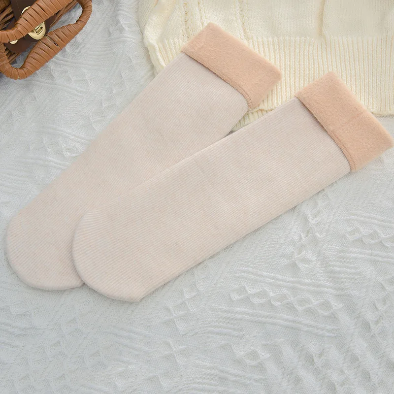 1 шт/PK осень зима женщины утолщаются термо-носки/поддельные меховые носки/бархатные носки