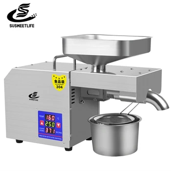 

Temperature control stainless steel household oil press intelligent electric medium sized home heating and cooling automatic