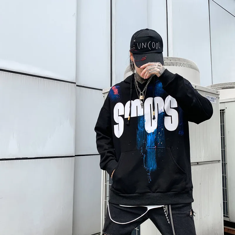 Хип-хоп толстовки для мужчин и женщин Harajuku с буквенным принтом свитер с капюшоном уличная мода хип-хоп топы Мужские WG523