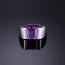 925-Sterling-Sliver Ring Alexandrite Sapphire Square Created Fine-Jerwelry Fashion-Style
