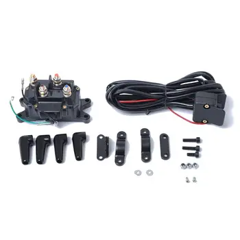 

12V Solenoid Relay Contactor & Winch Rocker Thumb Switch COMBO For ATV UTV