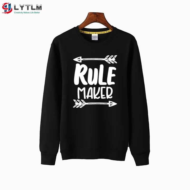 LYTLM/футболка для мальчиков детская рубашка с длинными рукавами на заказ Детские футболки для мальчиков с надписью «Rule Maker XXX» Poleras Manga Larga, топы для девочек - Цвет: WY6119 Black