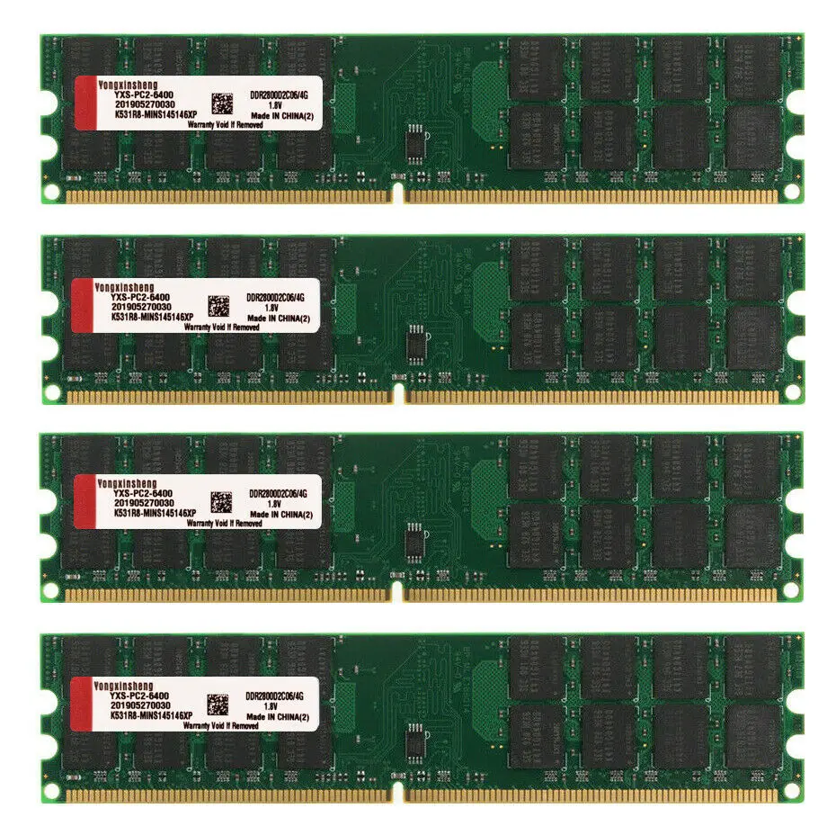 超希少!Samsung 4GBx4 16GB DDR2 メモリ PC2-6400 OWC 16GB (4x4GB) DDR2 800 PC2-6400 CL6 2Rx8 240-pin 1.8V Non