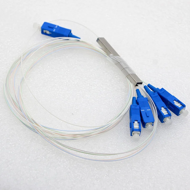 10pcs New Mini PLC Fiber Optical Splitter SC/UPC/APC1:4 Single Mode 1260~1650nm Optical Fiber Splitter Special Wholesale