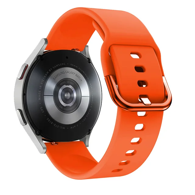 20mm/22mm strap For Samsung Gear S3 frontier Huawei GT 2/pro Silicone bracelet Galaxy watch 3/46mm/42mm/Active 2/4/Classic band Orange
