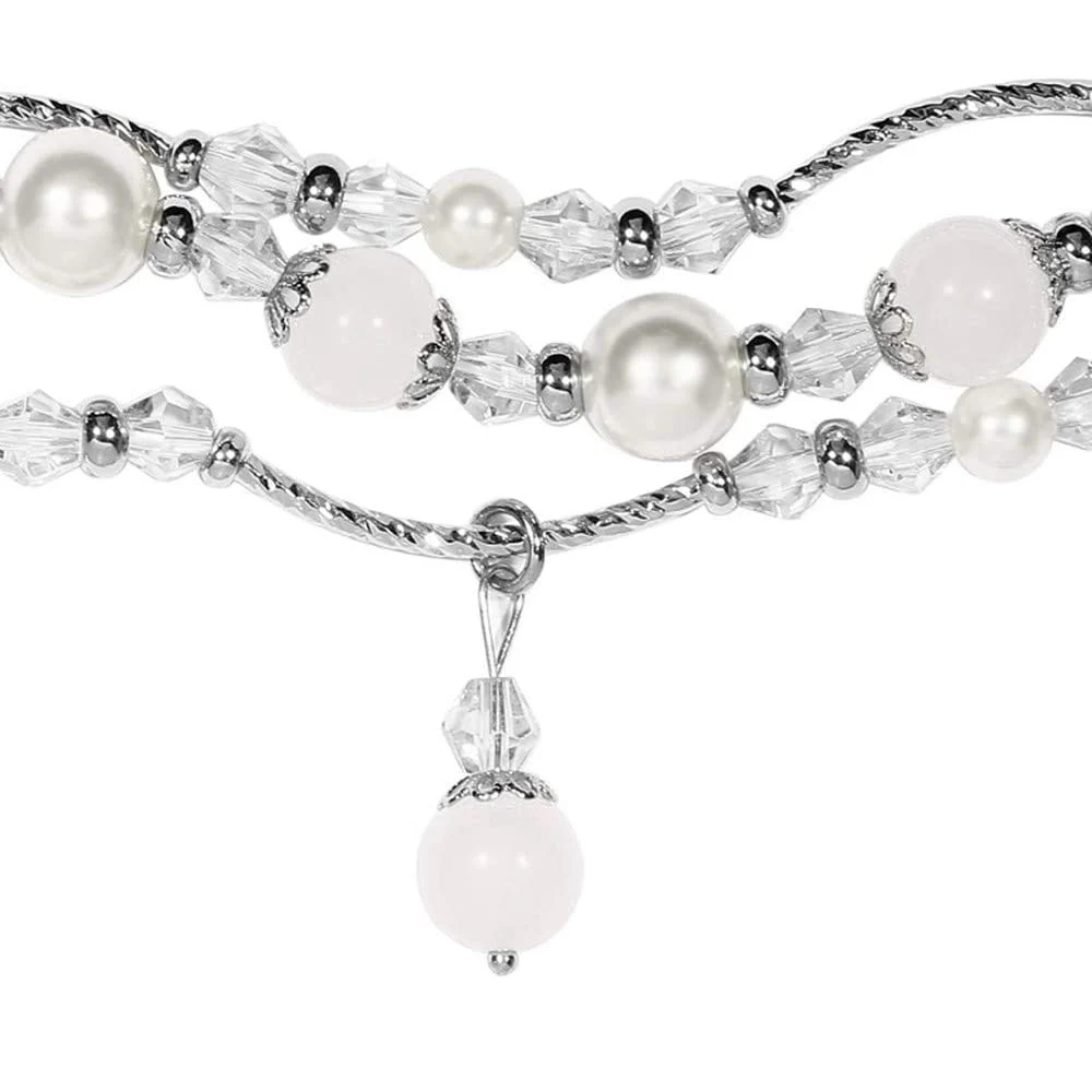 Elegant Jewelry Stretchy Bracelet with Beads - Fashion Wrist Band Loop