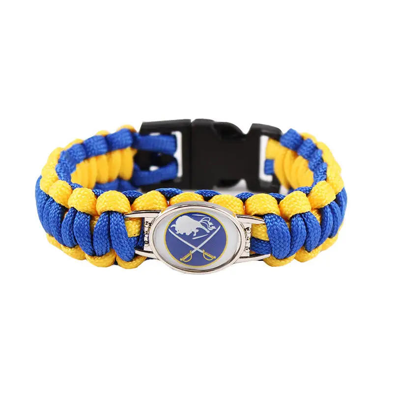 1 шт. Хоккей плетеный браслет Louis Blues Шарм браслет для выживания paracord Открытый браслет «Кемпинг», ювелирное изделие в подарок для вентиляторы - Окраска металла: 6