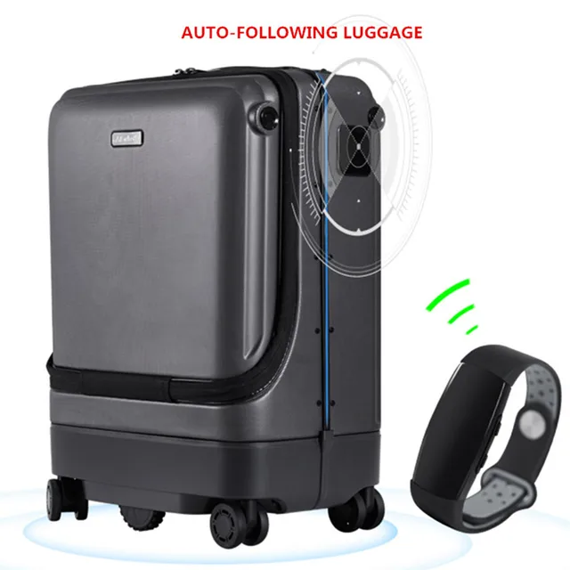 High quality Smart trolley sachet box, Electric smart follow luggage, 20 inch Universal wheel travel trolley case - Image 2