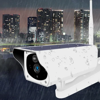 

T1 Security Camera Outdoor 1080P IP66 Solar Remote Outdoor Wifi Waterproof Wireless Surveillance Camera(With 2Batteries)