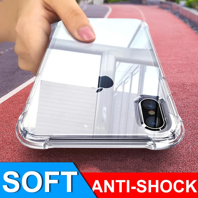 

Shockproof Silicone Case For Iphone 11 Pro Xs Max X Xr Transparent Ultra Thin Back Soft Case For Iphone 7 8 6s 6 Plus 5 5s Se