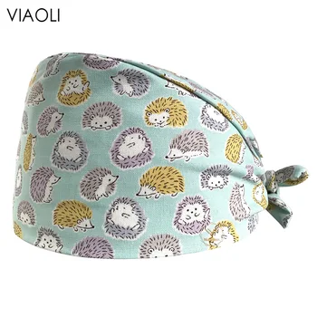 Günstige Mode Gedruckt Unisex Peeling Caps Einstellbar Baumwolle Caps Schönheit Salon Arbeit Frosted Hut Peeling Labor Staubdicht Spa Kappen Hohe Qualität