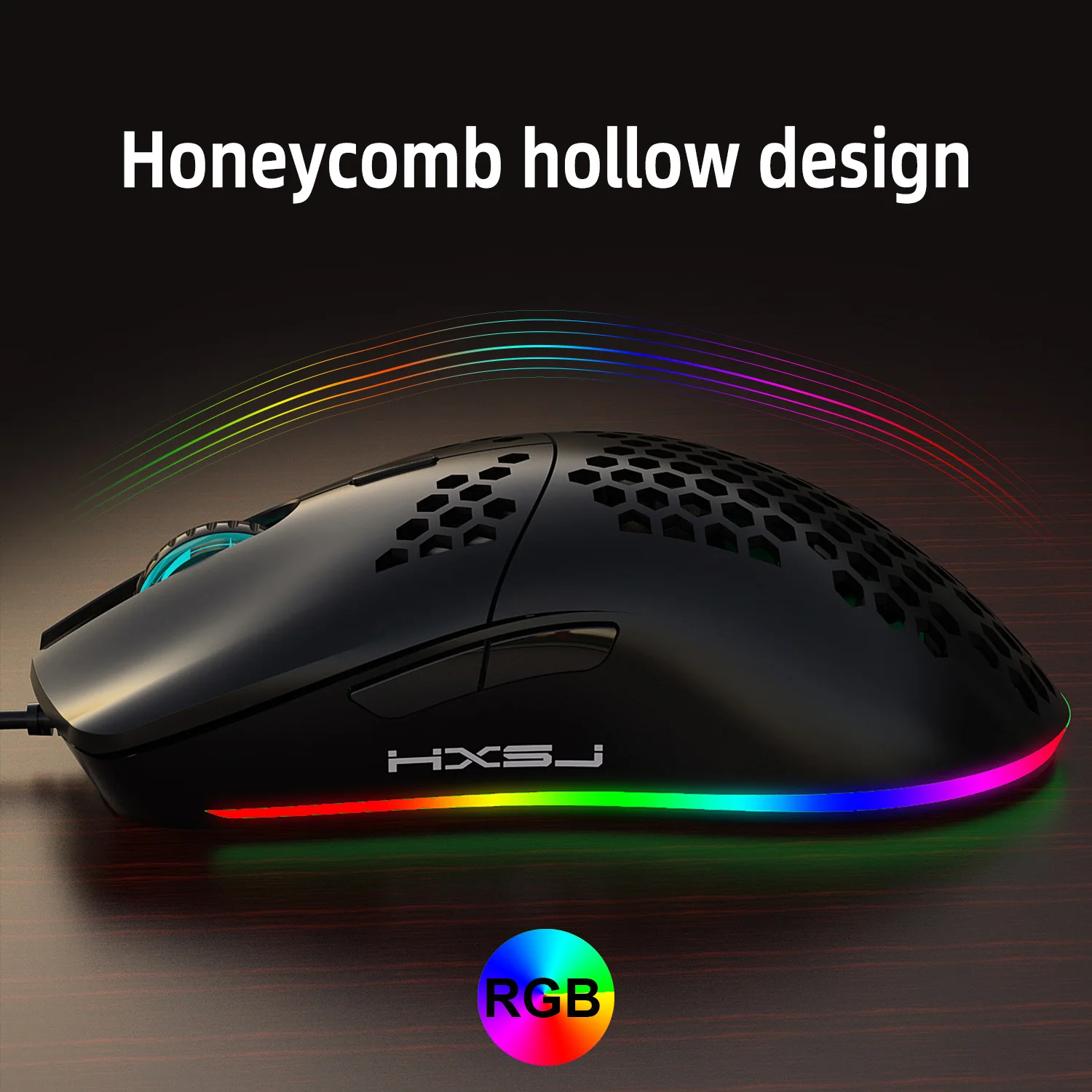 1 Pièce De Souris Sans Fil Hxsj 2,4g Avec Éclairage Rgb, Rechargeable,  4800dpi Réglable, Souris Optique Usb Plug & Play Pour Le Jeu, La Maison Et  Le Bureau, Mode en ligne