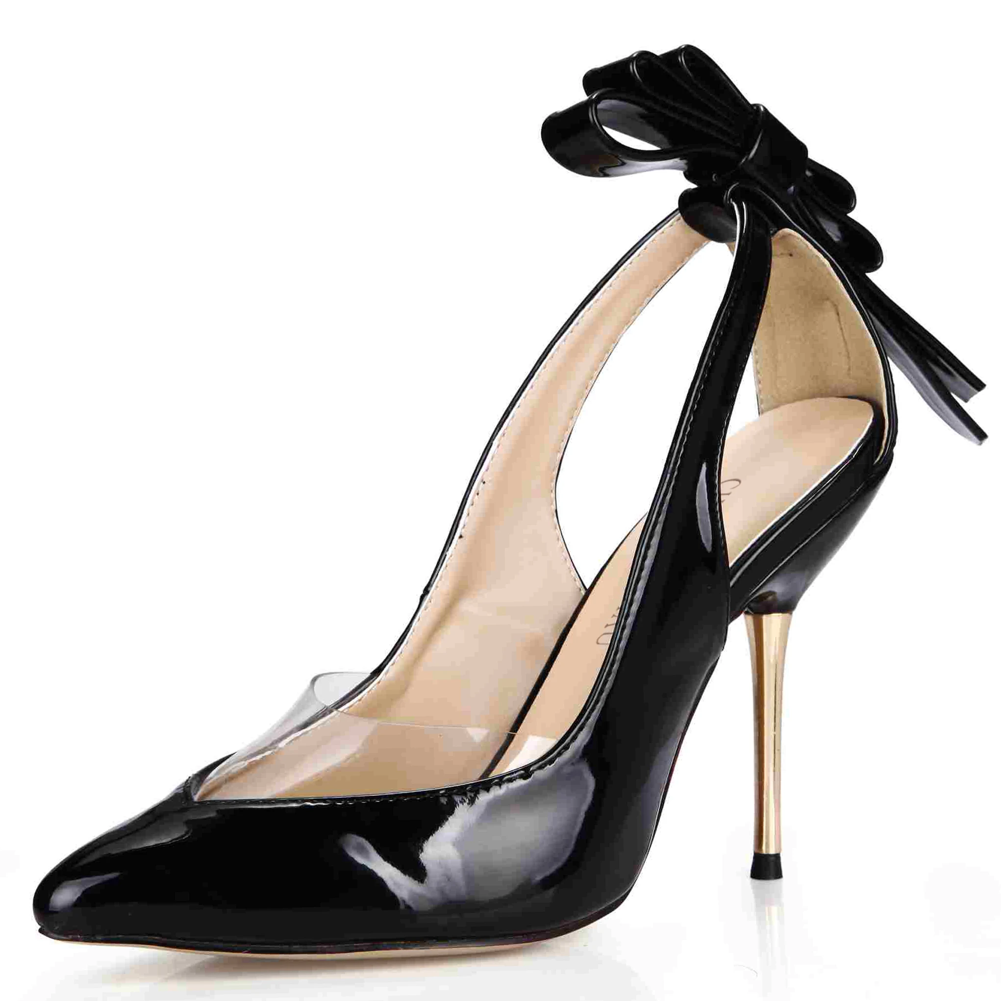 

Spring Autumn 11cm High Heel Pumps Fashion Women Stiletto Thin heel Pointed Toe Bowing Sexy Bridals Party Dress Lady Shoe 5D-7