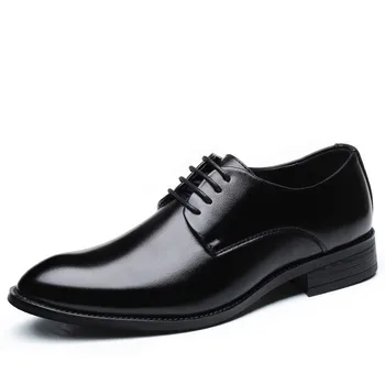 

High Quality Leather Men Dress Shoes Big Size 38-48 Dress Shoes Man Fashion Men Wedding Shoes Comfort Office Shoes