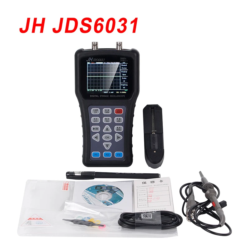 

Digital Hand-held Oscilloscope JDS6031 1CH 30M 200MSa/S Digital Strorage USB Charger Cable Set Oscilloscope