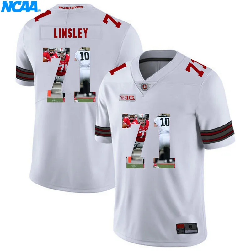 Новое поступление высокое качество майки Linsley#71 Samuel#4 колледж футболка ограниченной серии Майки S-XXXL