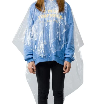 

100pcs Hairdressing Waterproof Apron Hair Cutting Barber Salon Shop Gown Cape Cover Haircut Cloth Hairdresser Perm Dyed Tool