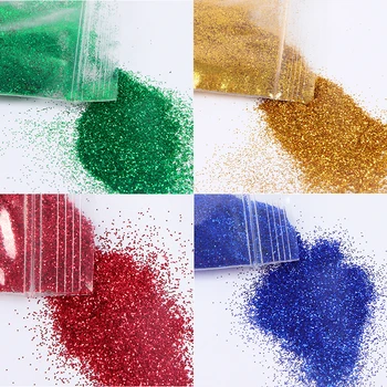

4Pc Christmas Nail Art Glitter Design Red Gold Shiny Fine Powder Decoration For Sparkly Polish Charm Pigment Nail Beauty Salon