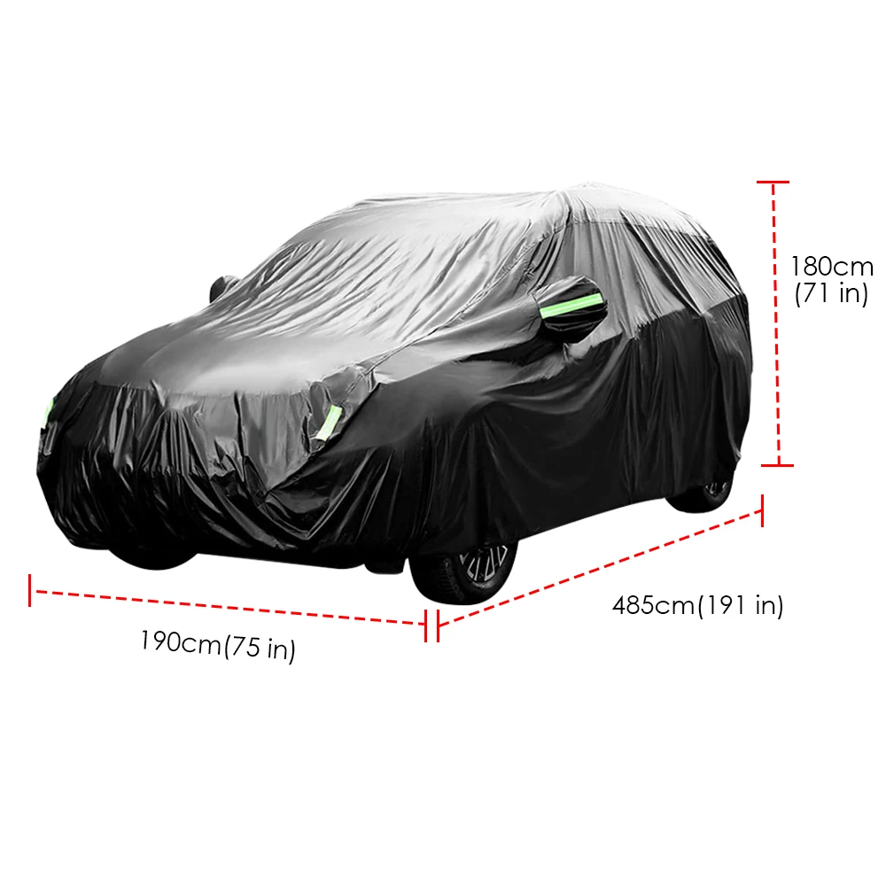 191 дюймов 485 см 420D непромокаемые водонепроницаемые автомобильные чехлы для внедорожников Защита от солнца УФ-снега D40