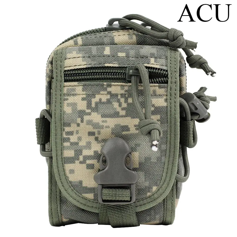 SINAIRSOFT тактический Molle Сумка поясная сумка маленький карман военная сумка для бега походные сумки мобильный телефон Кошелек Путешествия - Цвет: ACU