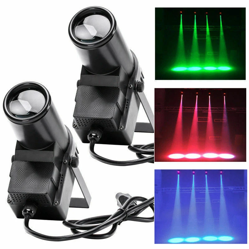 30W RGBW LED Spotlight Stage Light Beam Spotlight Glass Ball Mirror Ball Reflector(US PLUG