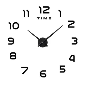 

3d Diy Acrylic Wall Clocks Sticker Mirror Silent Minimalist Wall Clock Modern Design Metal Sliver Reloj Pared Home Decor AF50WC