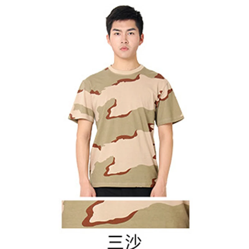 ACU CP мужская летняя военная форма с коротким рукавом футболка тактические боевые футболки камуфляж страйкбол битва пустыня топы для мужчин - Цвет: Color11