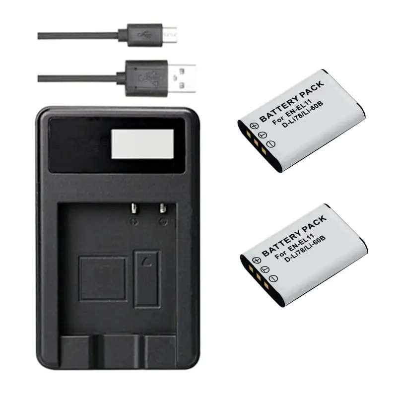 Li-60B Li60B EN-EL11 ENEL11 DB-L70 DBL70 DB-80 DB80 Камера Батарея+ USB Зарядное устройство для цифровой камеры Olympus FE-370
