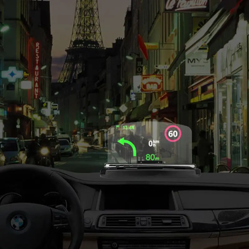 1 шт. HUD экран Поддержка беспроводной зарядки gps навигация телефон стенд дисплей проектор