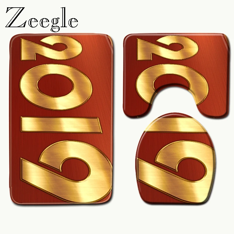 Zeegle 3 шт. коврик для ванной комнаты с 3D принтом нескользящий коврик для ванной комнаты напольные коврики для ванной комнаты Декоративные Коврики для унитаза