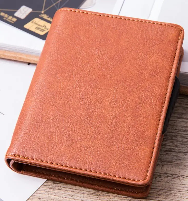 Brown Умный кошелек мужской RFID визитница из алюминиевого сплава металлический кошелек для кредитных карт Противоугонный мужской автоматический футляр для ID карты - Цвет: Brown