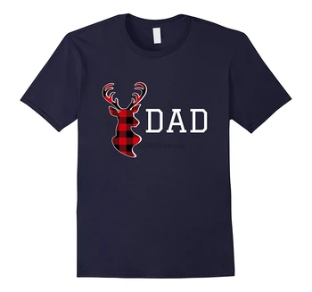 

Men t shirt Mens Family Christmas Pajama Shirt Dad Deer Plaid Matching Gift-RT Women tshirts