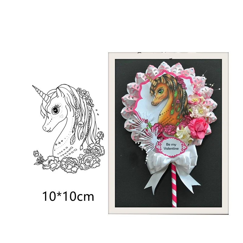 

Unicorn Clear Stamps Rubber Transparent Seals for DIY Scrapbooking Photo Album Card Making Crafts New Stamps Decor