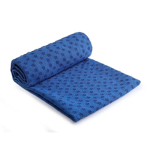 Blue Полотенце для йоги нескользящее быстровпитывающее пот из микрофибры хлопок для пилатеса и йоги полотенце высокого качества Быстрая с сумкой для переноски подарок - Цвет: Blue