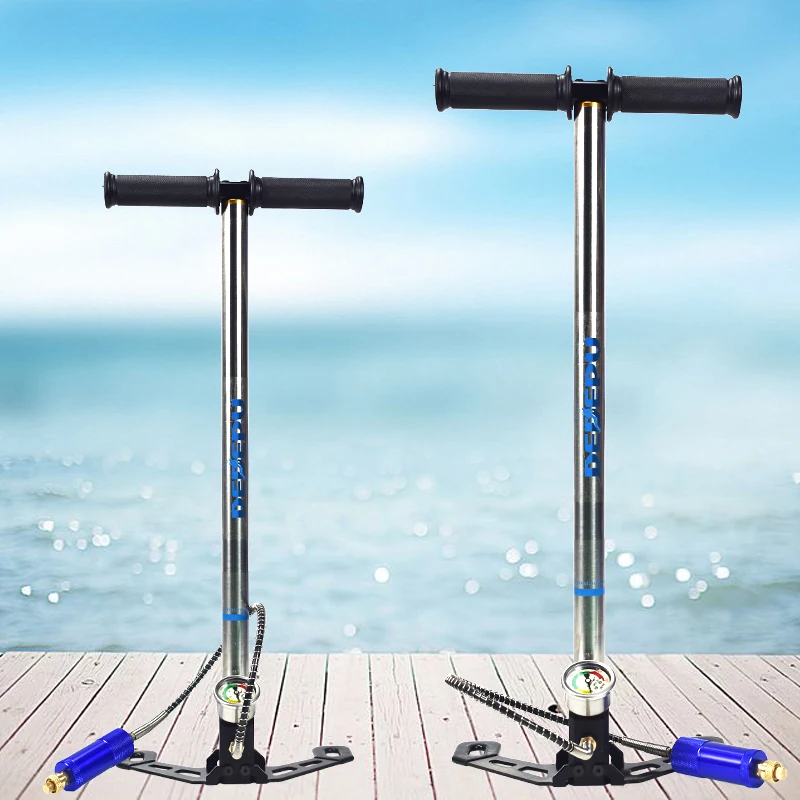

300bar 30mpa 4500psi 3 Stage Hand Operated PCP Pump For Air Paintball , Mini High Pressure Compressor For Car Bicycle Hunting