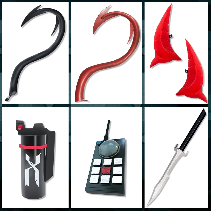 

Game Arknights W Cosplay Horns Remote Control Headwear Hair Pin Hair Clip Anime Hairpin Halloween Costume Accessory Props