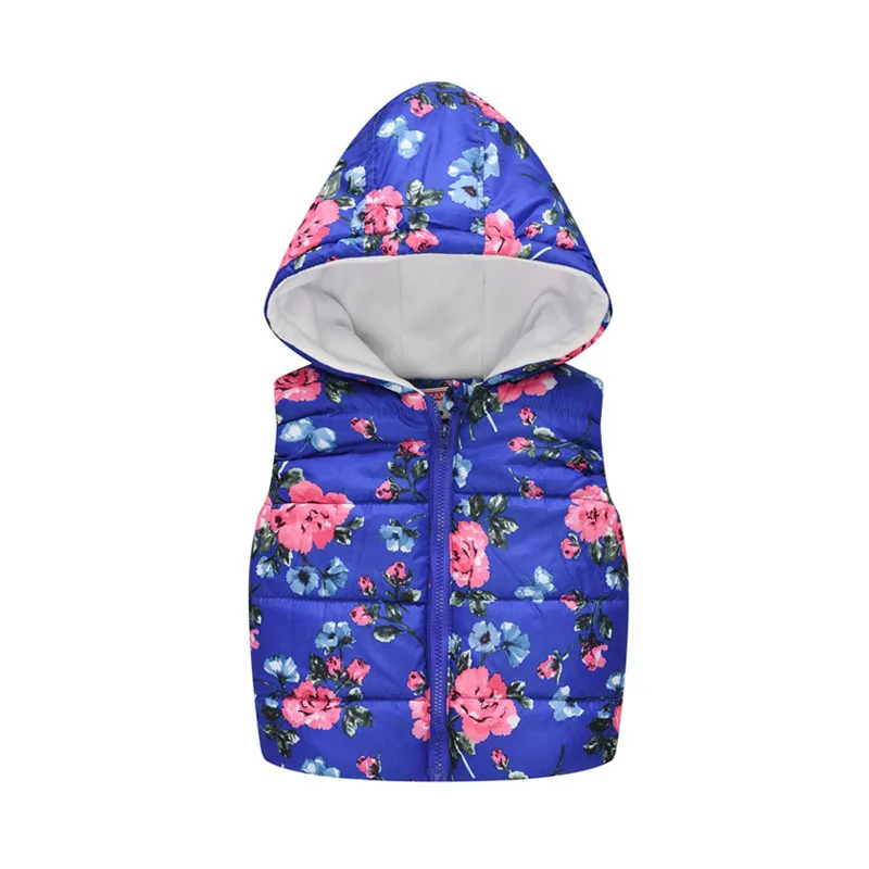 Photo Color Boy girl clothes winter cotton coat jacket vest fashion printing hooded plus velvet warm outerwear 2019Hot sale quality clothing - Цвет: Photo Color
