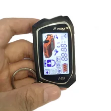 Sistema de alarme automotivo universal espião, duas vias, lcd, motor remoto, parada de partida