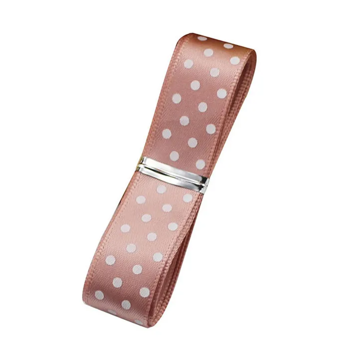 6  5 Yard Single-Sided Dot Print Ribbon For DIY Gift Wrap Belt15mm Satin Ribbons Handmade Clothing  Ribbon Strip Hair Accessories