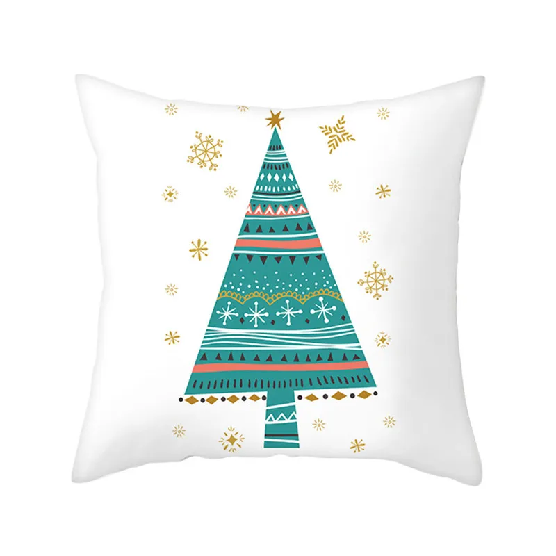 PC11850 Fuwatacchi Christmas Pillow Cover Deer Sock Cushion Cover Santa Claus Decorative Pillow Covers For Sofa Home Throw Pillowcases - Цвет: PC11850