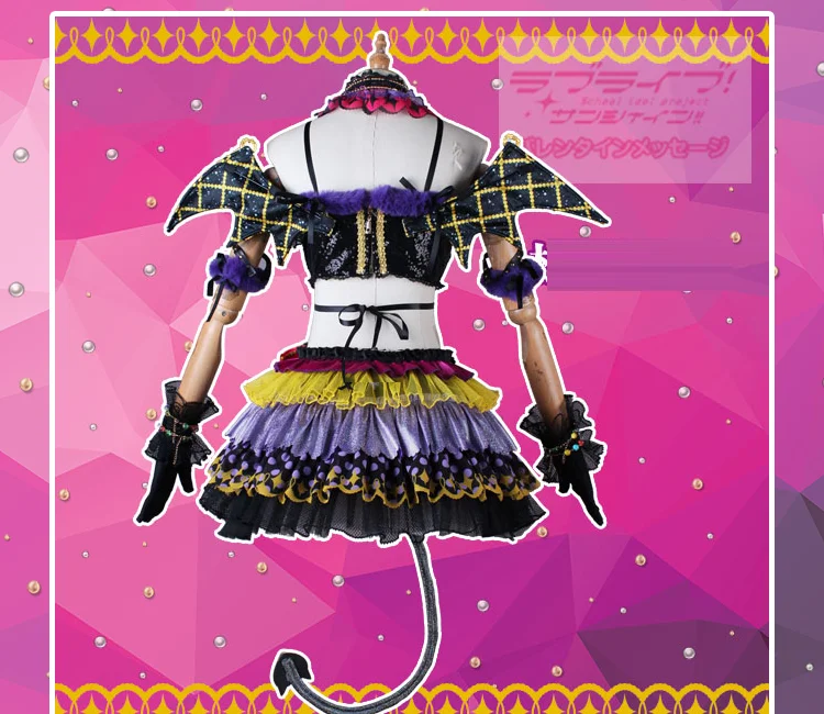 Индивидуальный размер Lovelive Sunshine Aqours демон маленький костюм для косплея дьявол Kanan Matsuura Лолита Платье Аниме наряд всех членов