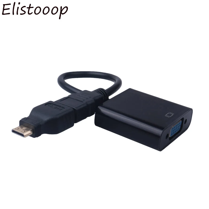 Адаптер Micro HDMI в VGA Mini Мужской адаптер на Женский встроенный 1080p конвертер