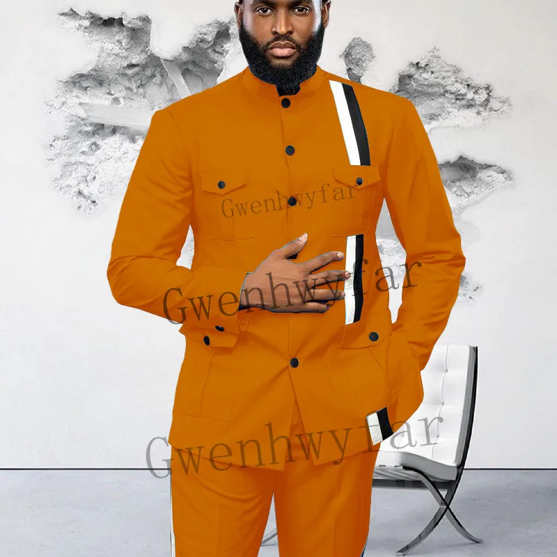 Gwenhwyfar Fashion Summer White Groom Tuxedos Wedding Suits For Wedding 2Piece Men Blazers Slim Fit Costume Homme (Jacket+Pants)