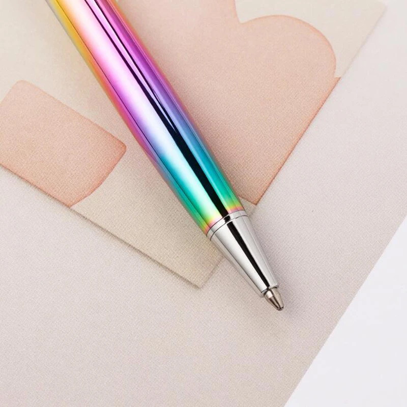 Роскошные шариковая ручка симпатичная блестящая вращающийся, автоматический гелевые ручки для школы, деловая, для офиса, подарок кавайные канцелярские принадлежности