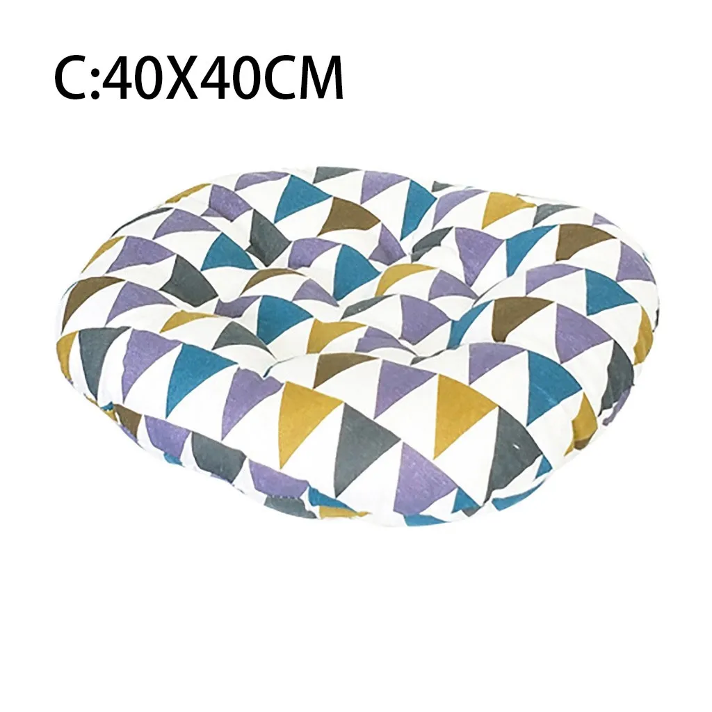 Подушка для стула круглая хлопковая обивка мягкая подушка для офиса дома или автомобиля подушка для сиденья Бытовые аксессуары мягкая подушка - Цвет: C