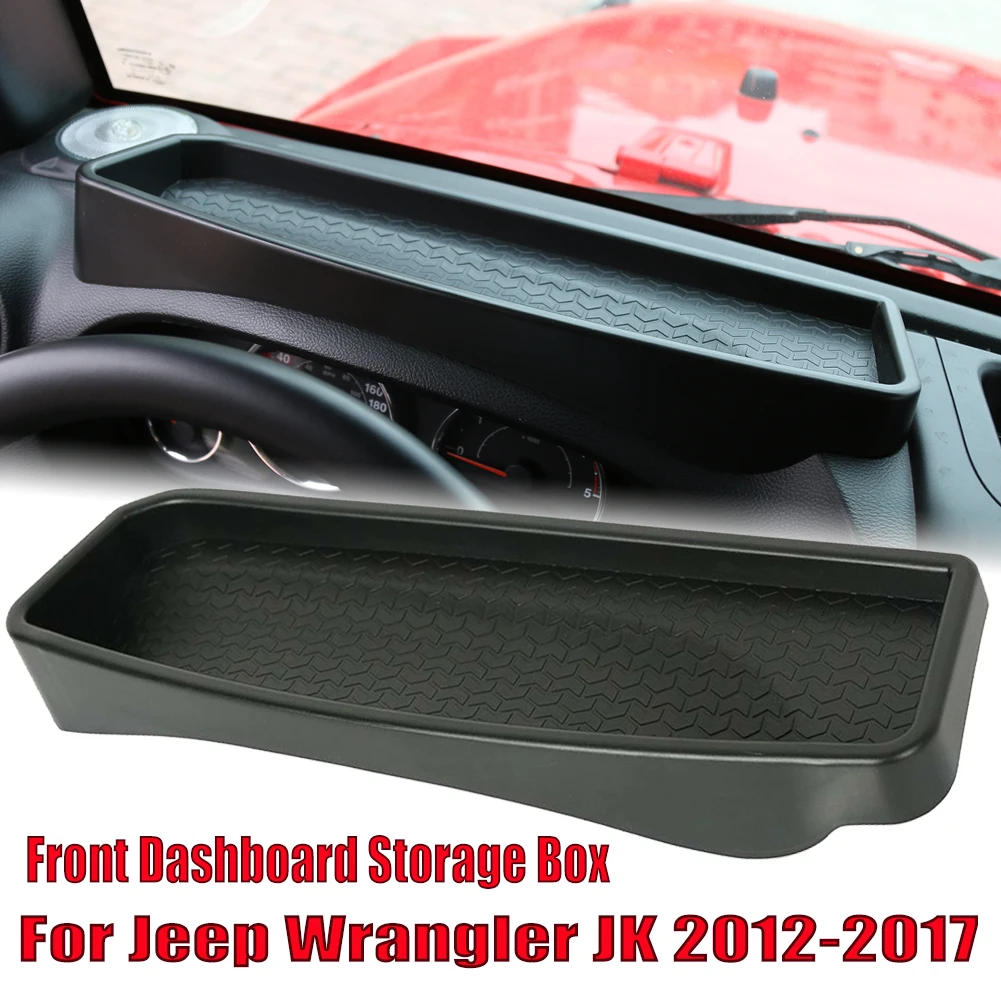Передняя панель автомобиля Коробка для хранения лоток Накладка для Jeep Wrangler JK 12-17 аксессуары