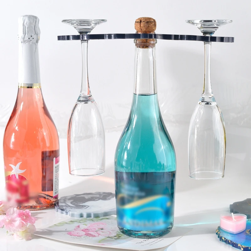 

3Pcs/Set DIY Crystal Epoxy Resin Mold Wine Rack Coaster Casting Silicone Mould 83XF