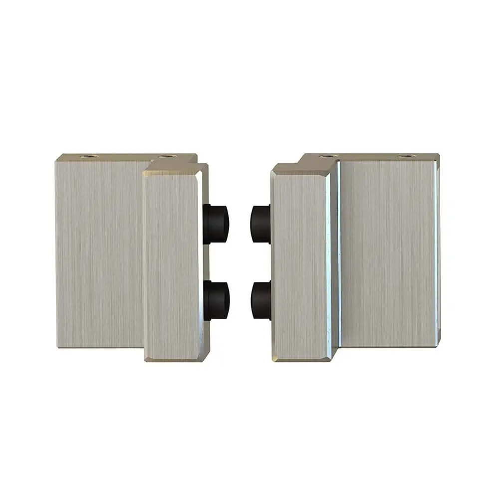 

Satin Nickel Brushed 2 Door Stops Sliding Barn Door Hardware for Flat Rail 1 9/16in Width 1/4in Thick,Basic