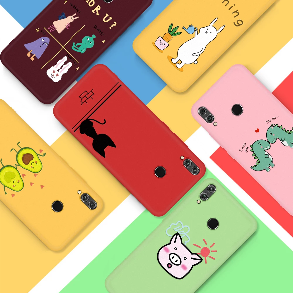 Милый чехол для телефона с милым мультяшным рисунком huawei p20 pro lite мягкий